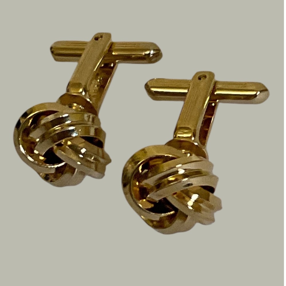 Hickok Cufflinks Mens OS Gold Love Knot Vintage USA